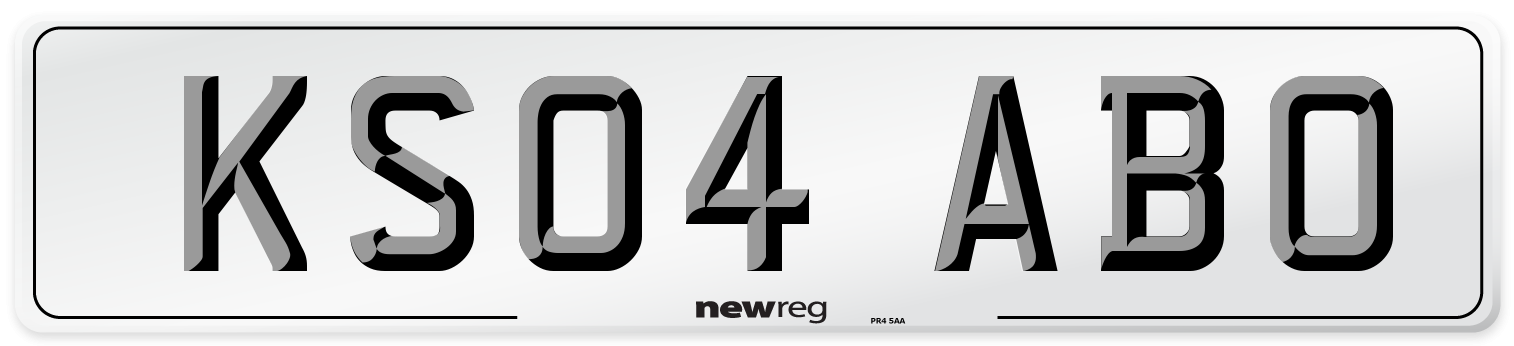 KS04 ABO Number Plate from New Reg